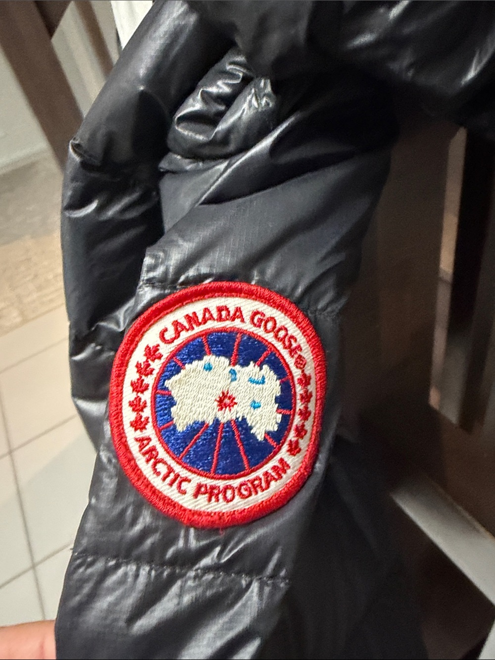 Canada Goose Black Quilted Hooded Puffer with Cream Lining - Picture 12 of 16